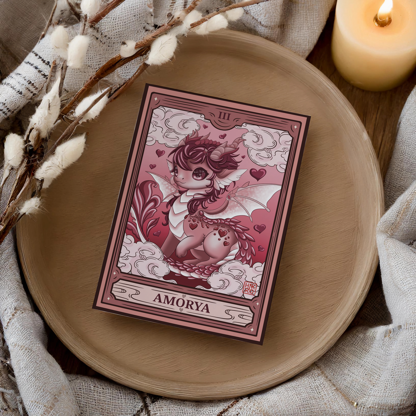 π Amorya Illustrated Card - A5 Size