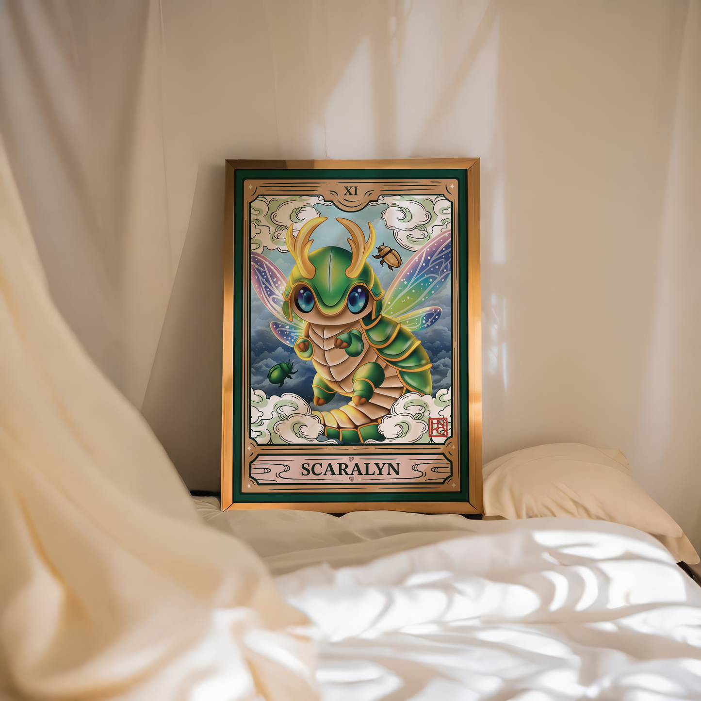 Scaralyn poster: Scarab dragon, guardian of the earth's secrets
