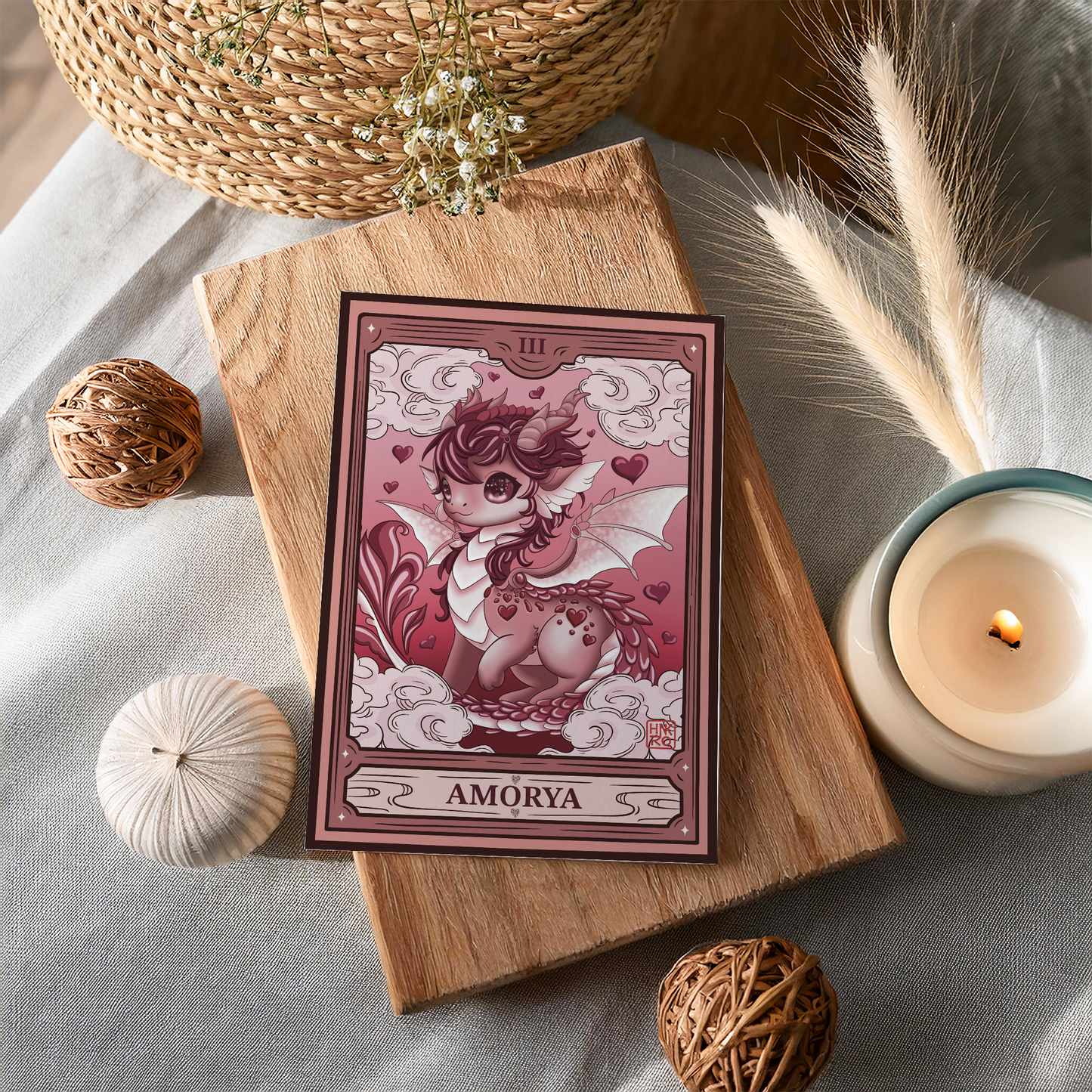 💖 Amorya Illustrated Card - A5 Size