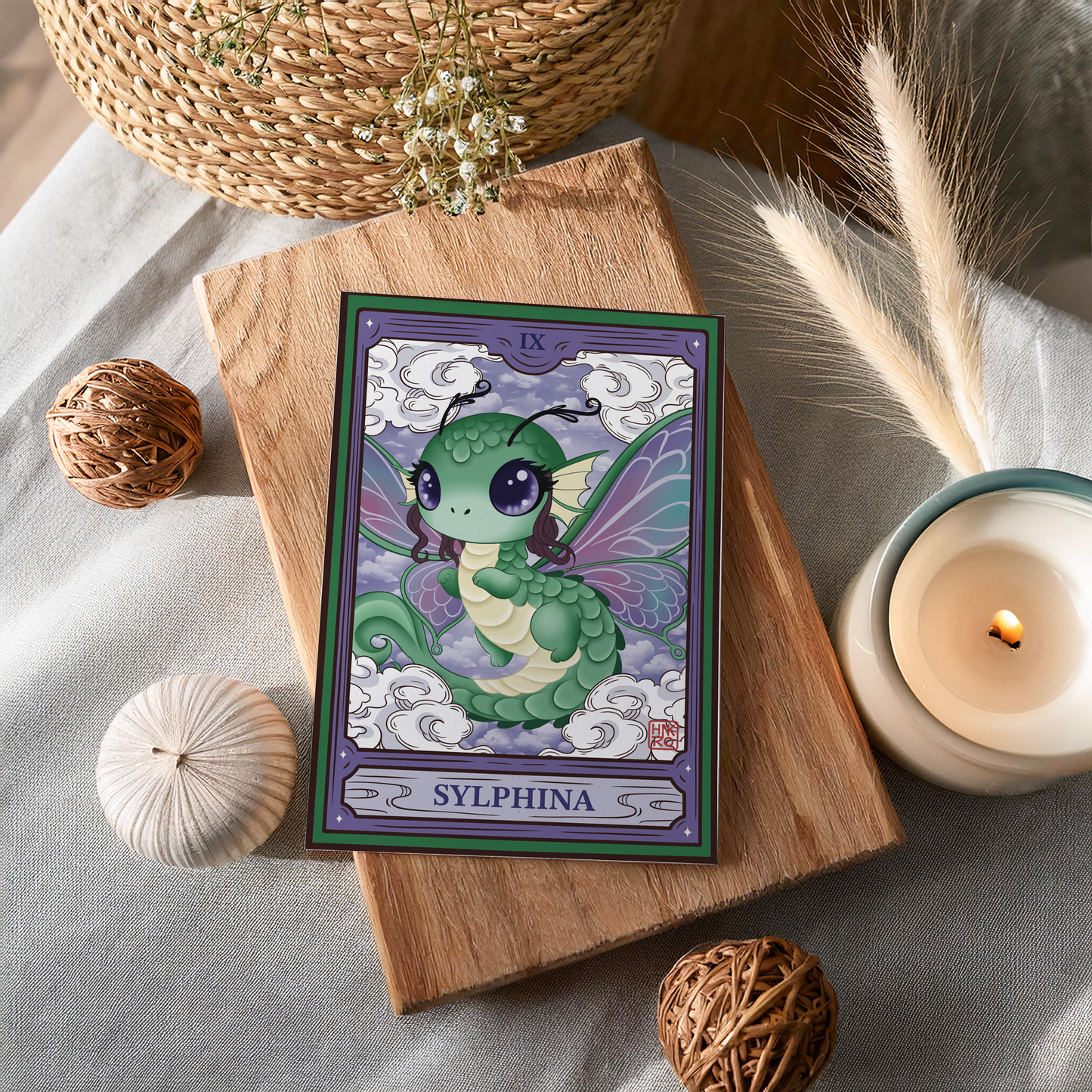 🎐 Carte illustrée Sylphina - Format A5