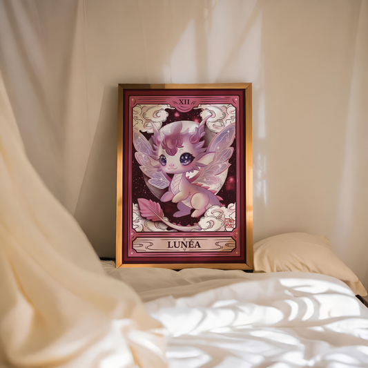 Affiche – Lunéa, Dragonne des cycles lunaires 🌙