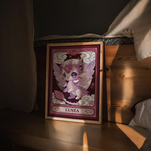 Affiche – Lunéa, Dragonne des cycles lunaires 🌙